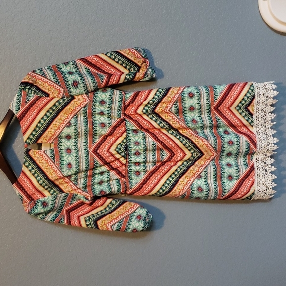 Blue and orange dress size 12 by My Michelle - Picture 4 of 5